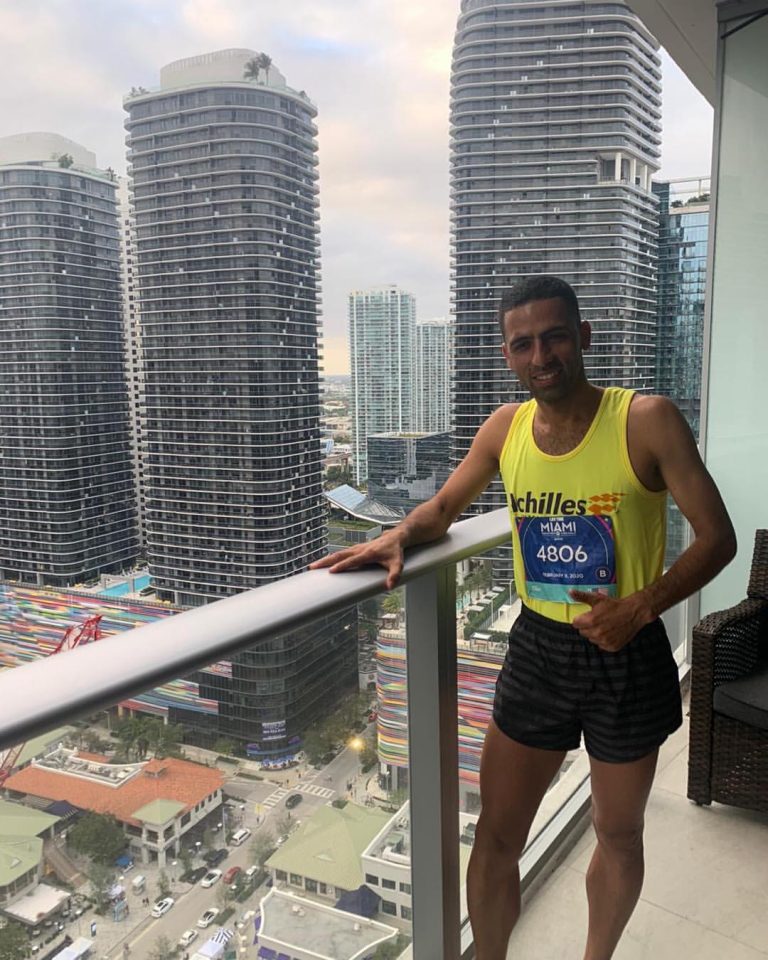El regreso de un grande: Elkin Serna ocupó segundo lugar en el Maratón de Miami