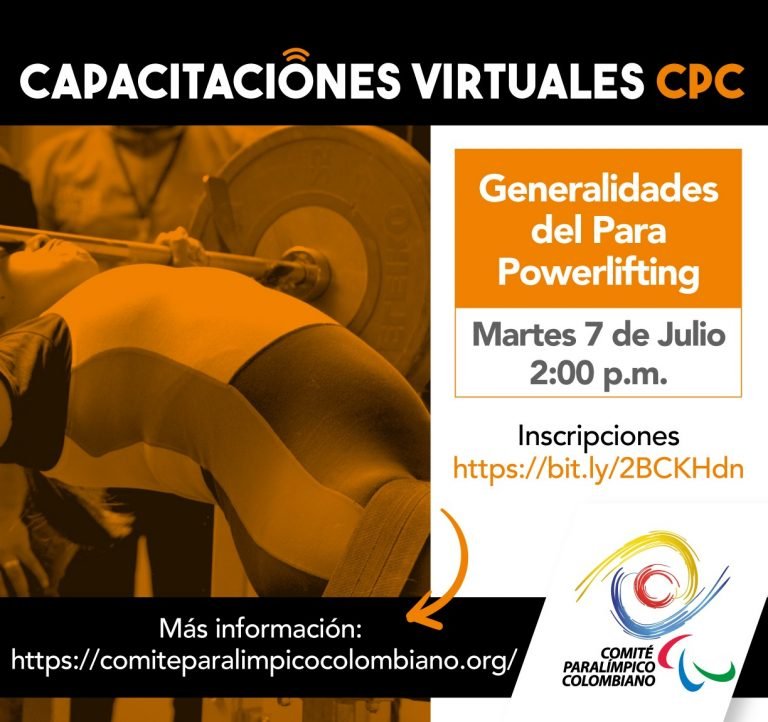 Capacitación virtual sobre las generalidades del para powerlifting