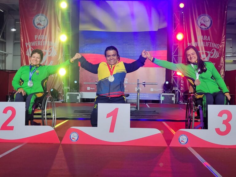 6 medallas de oro, 3 de plata y una de bronce para Colombia en el Open de Para Powerlifting de Chile