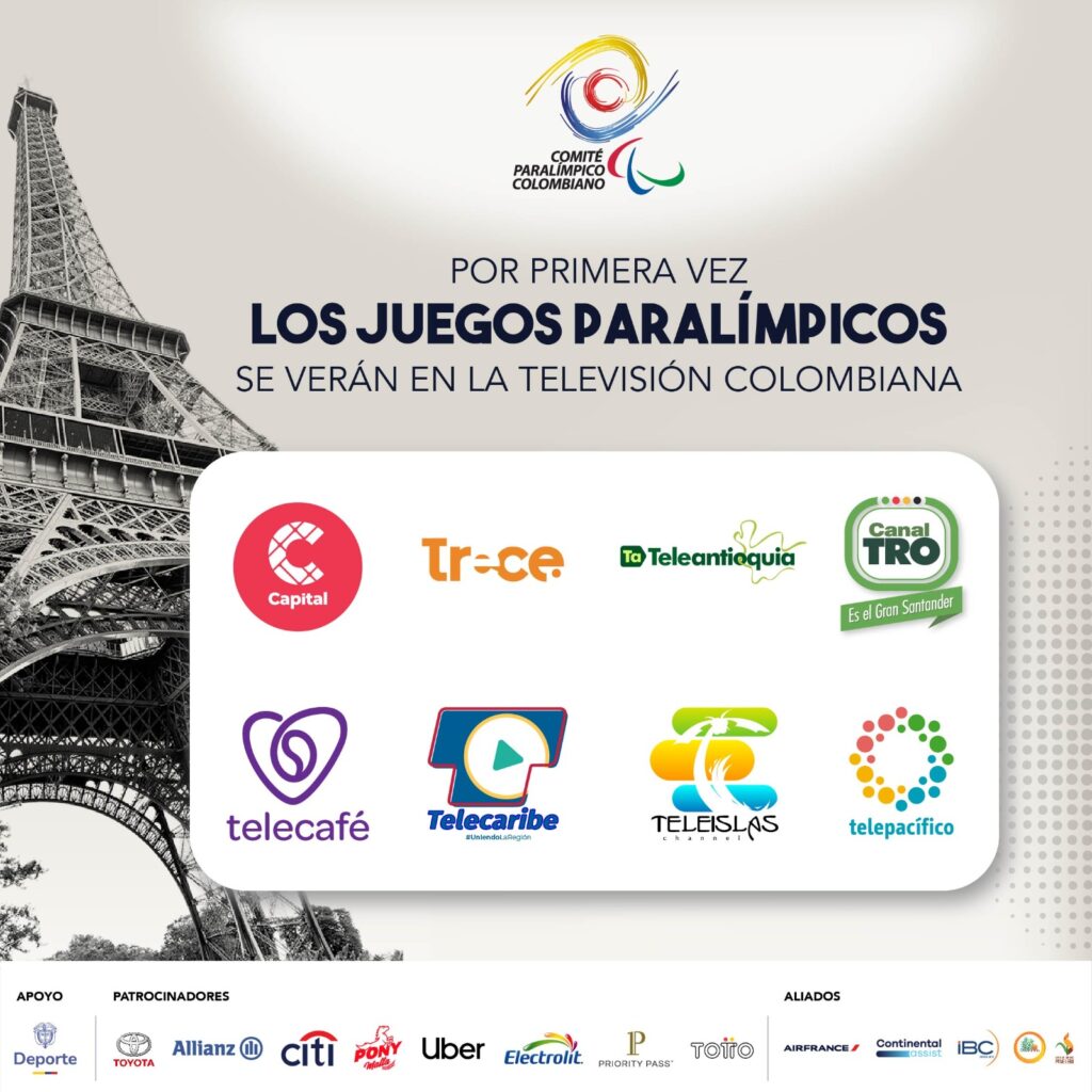 Logos canales regionales: Canal Capital, Canal Trece, Teleantioquia, Canal TRO, Telecafé, Telecaribe, Teleislas y Telepacífico; más patrocinadores y aliados.