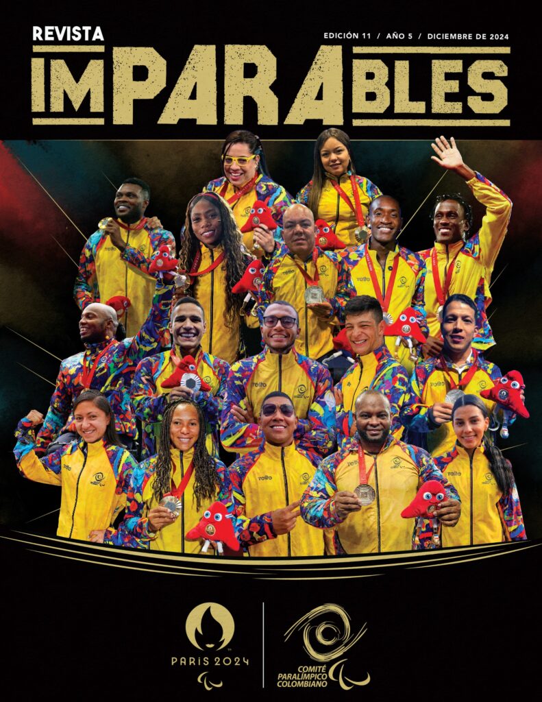 Portada de la revista imparables con fotografías de los deportistas que fueron medallistas en los Juegos Paralímpicos París 2024